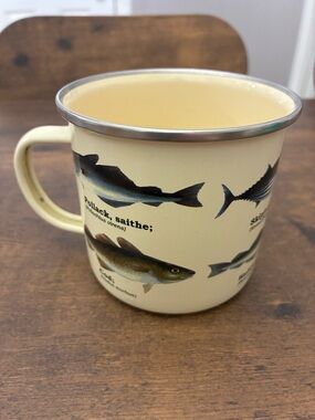 Enamel Fish Themed Mug